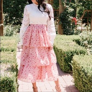 Rachel Parcell Floral Tiered Skirt